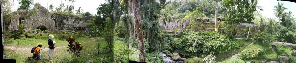 グヌン・カウィのパノラマ